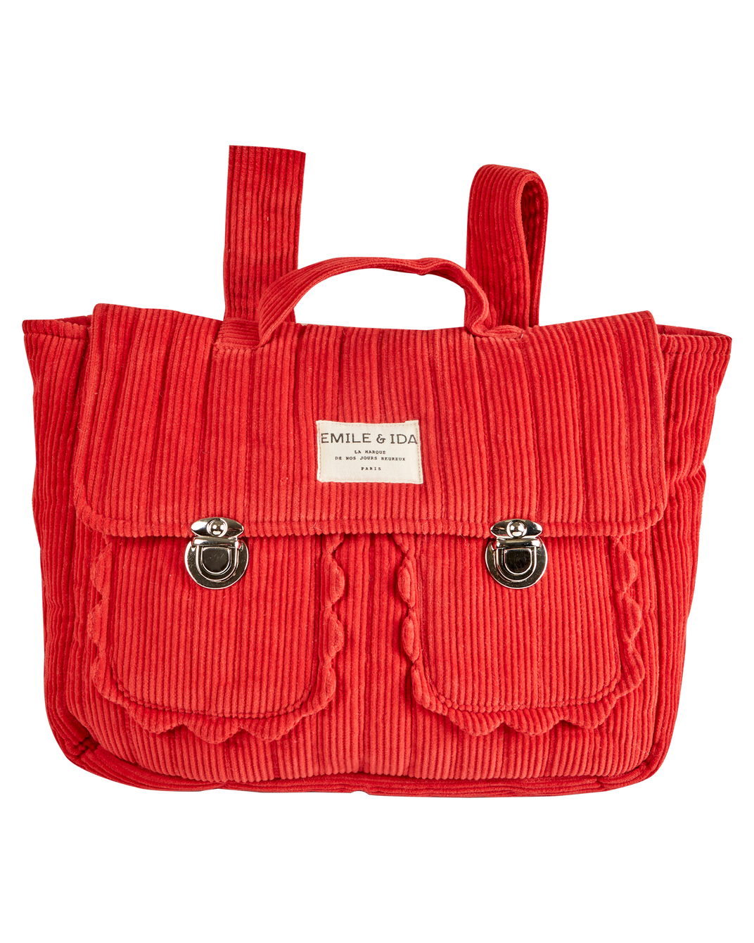 Cartable velours rouge