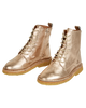 Boots à lacets cuir doré