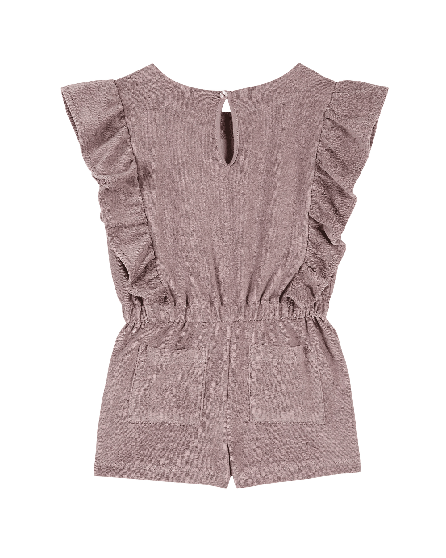 Violet Terry Cloth Ruffle Jumpsuit