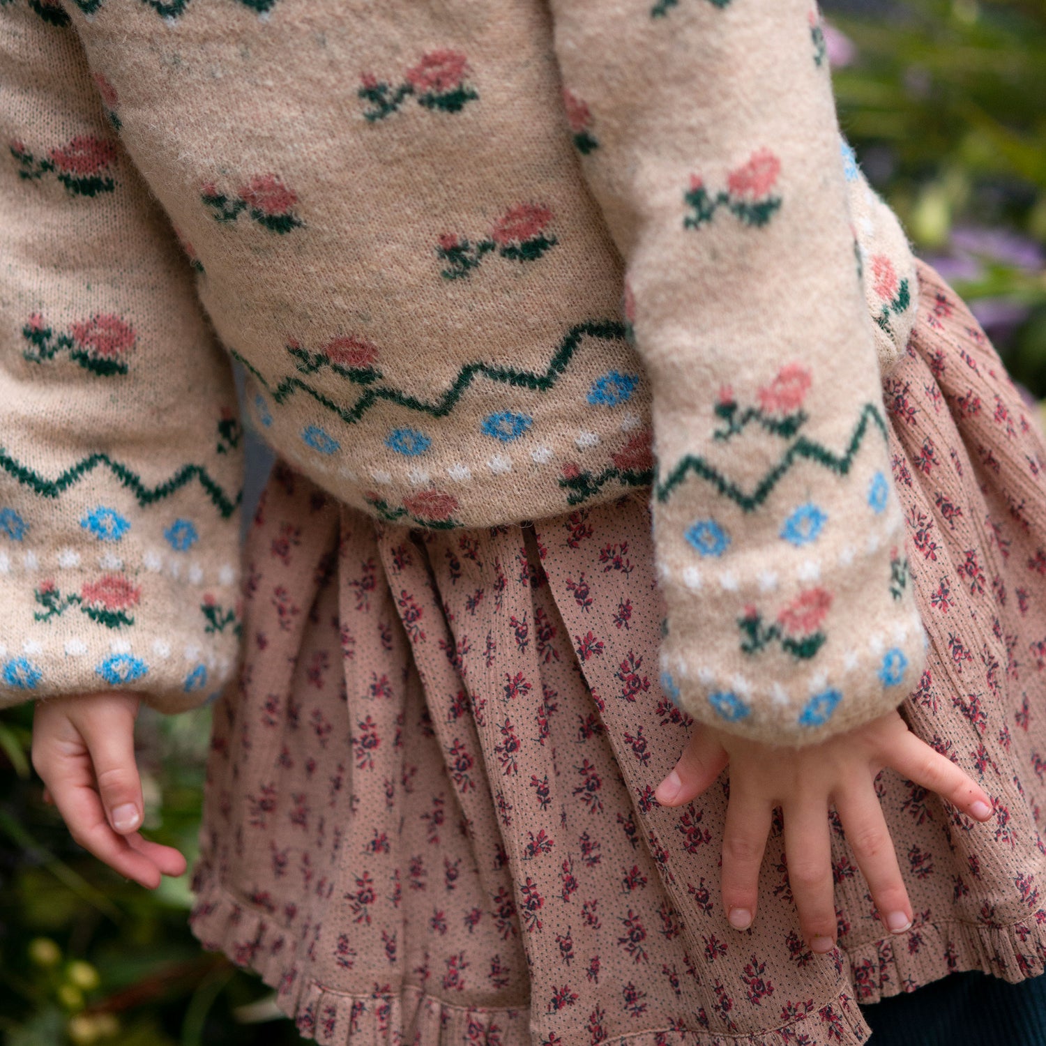 Robe voile de coton fleurette rose