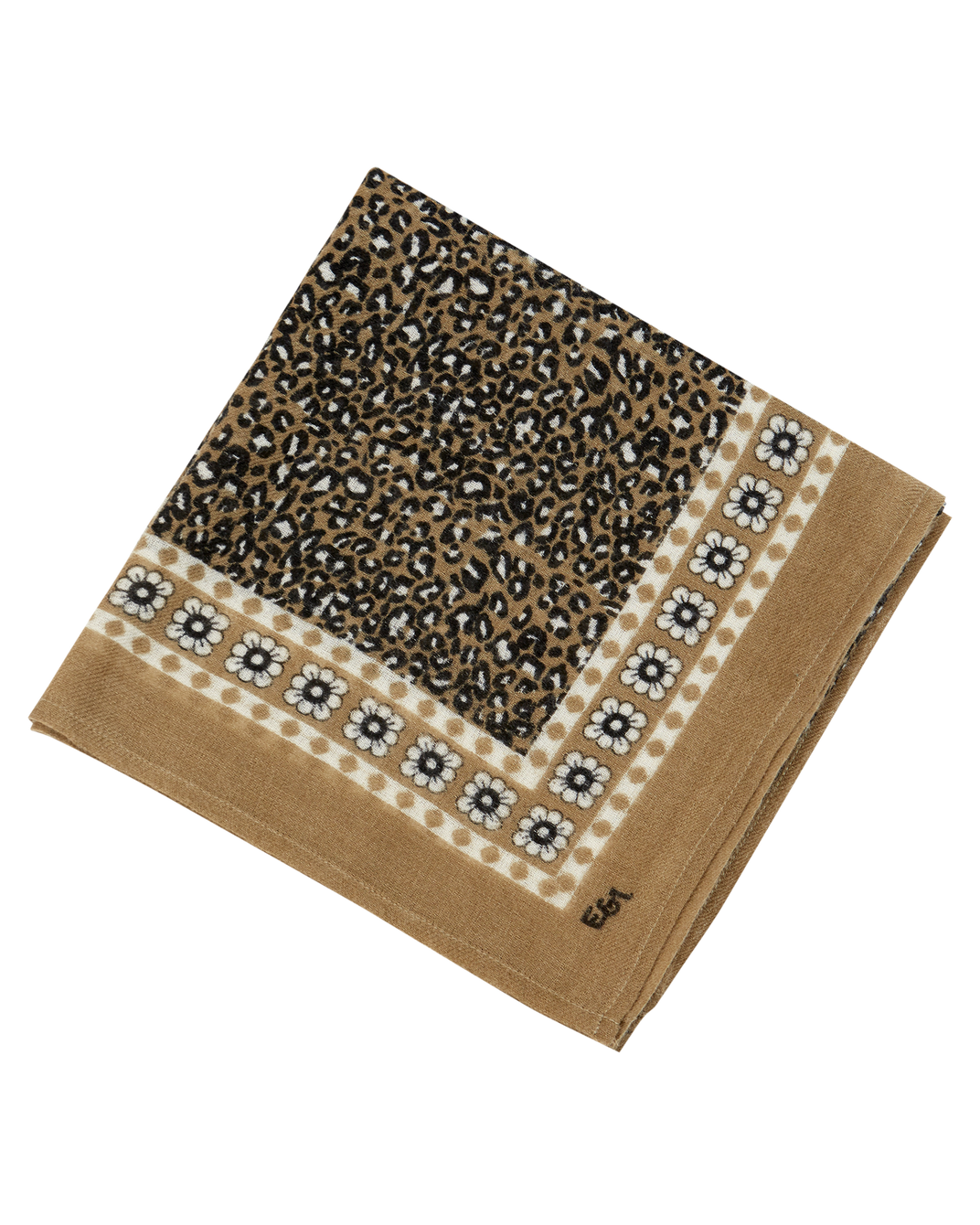 Foulard léopard marron